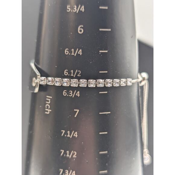 Stainless Steel Type 2 Diabetes Medical Alert CZ Chain Link Pull Bracelet - Picture 8 of 9